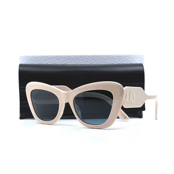 NEW DIOR DIORBOBBY B1U POWDER PINK BLUE WOMEN AUTHENTIC SUNGLASSES - Picture 1 of 13
